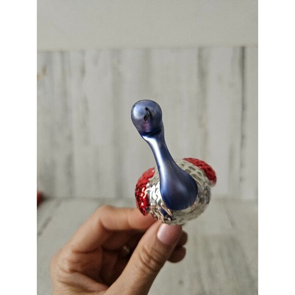 Vintage Germany Mercury glass swan clip bird goose ornament axis tree - Picture 9 of 10